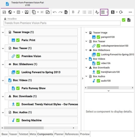 components view compact