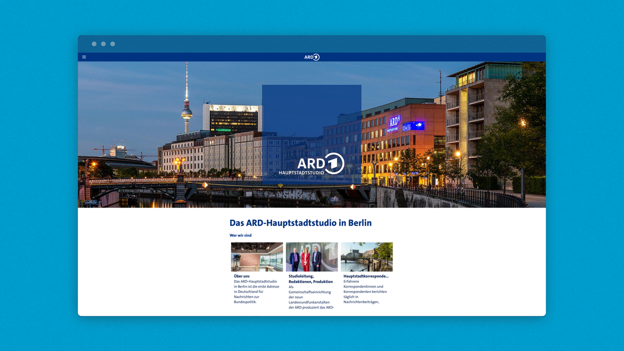 ARD Hauptstadtstudio-Website
