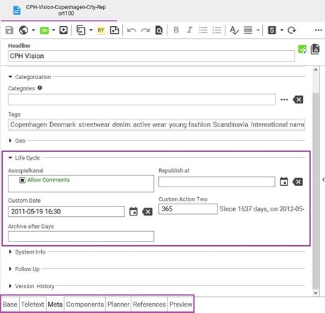 Time Scheduling for Documents Time Scheduling for Documents