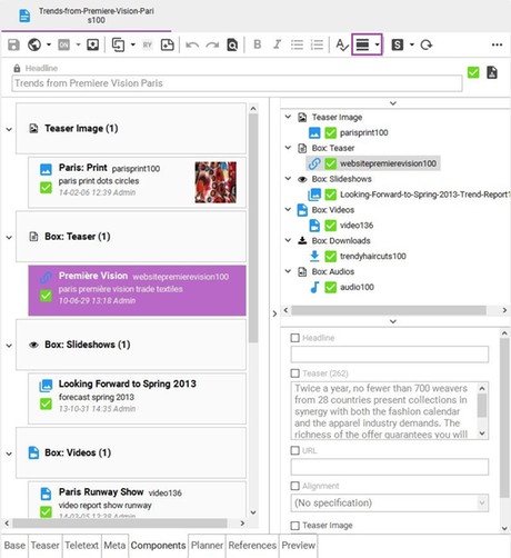 components view