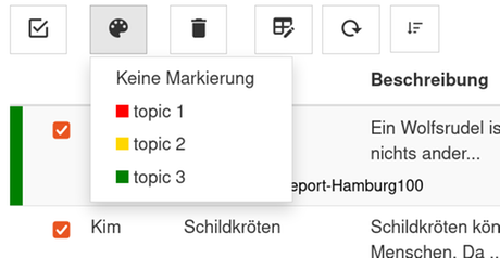 Apply markers to selected files Apply markers to selected files